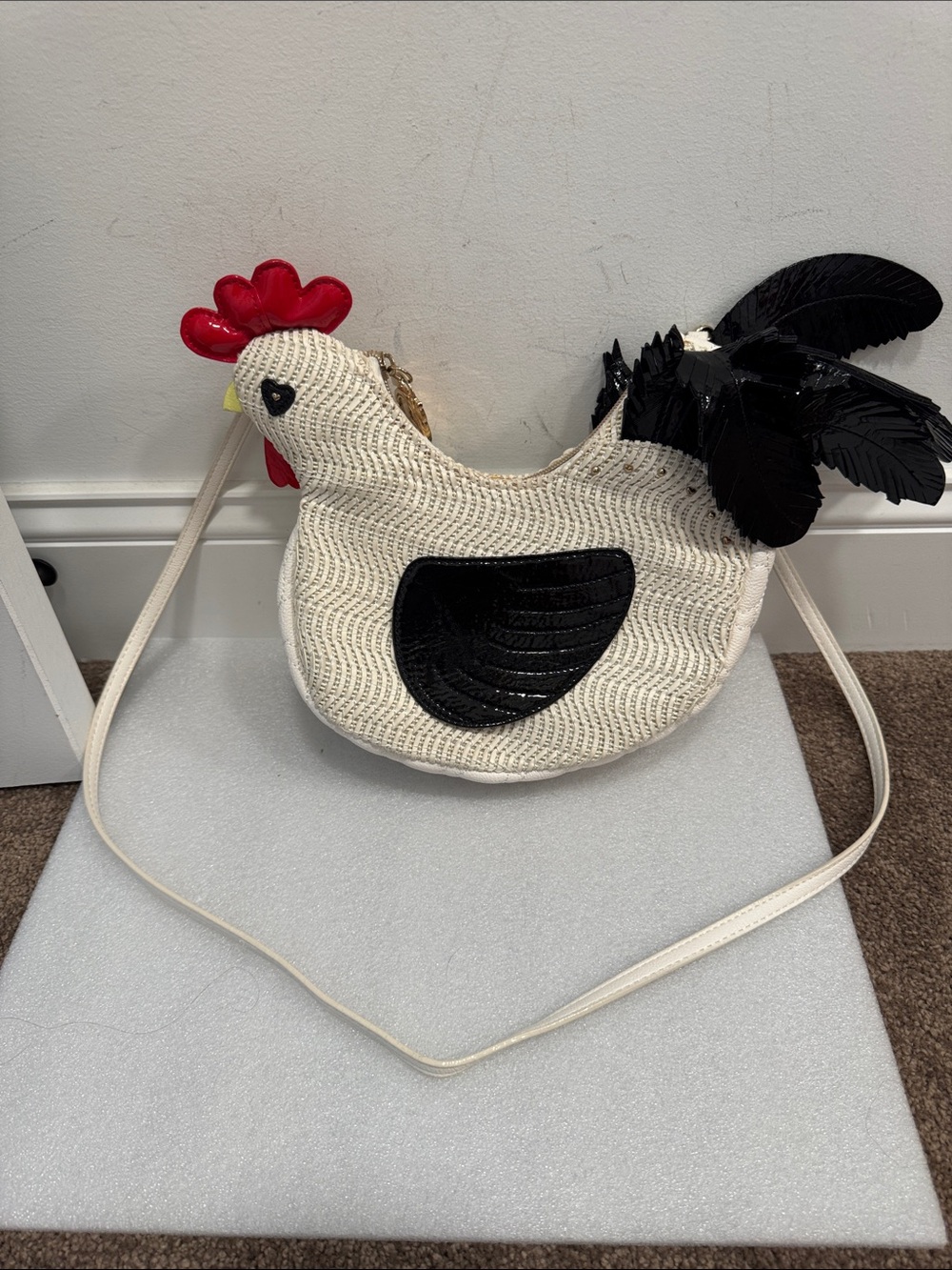 Betsey Johnson wing man rooster crossbody bag purse super rare collectors piece